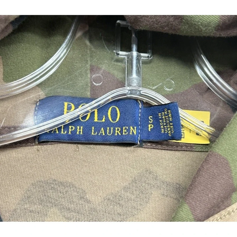Polo Ralph Lauren Mens Size S Camo Long Sleeve Hoodie Sweatshirt (J6)